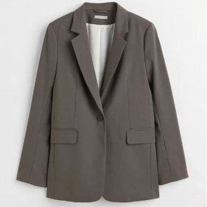 Single-breasted Jacket Blazer in Khaki